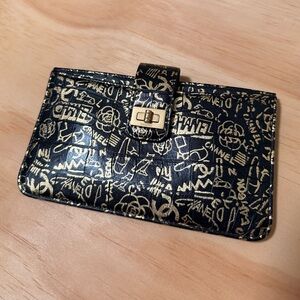 Rare CHANEL 19A Egypt Collection 2.55 Clutch with Gold Graffiti and Insert